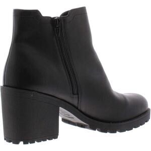 American Rag Womens Morghan Faux Leather Round Toe Booties Black 10 Medium (B,M)